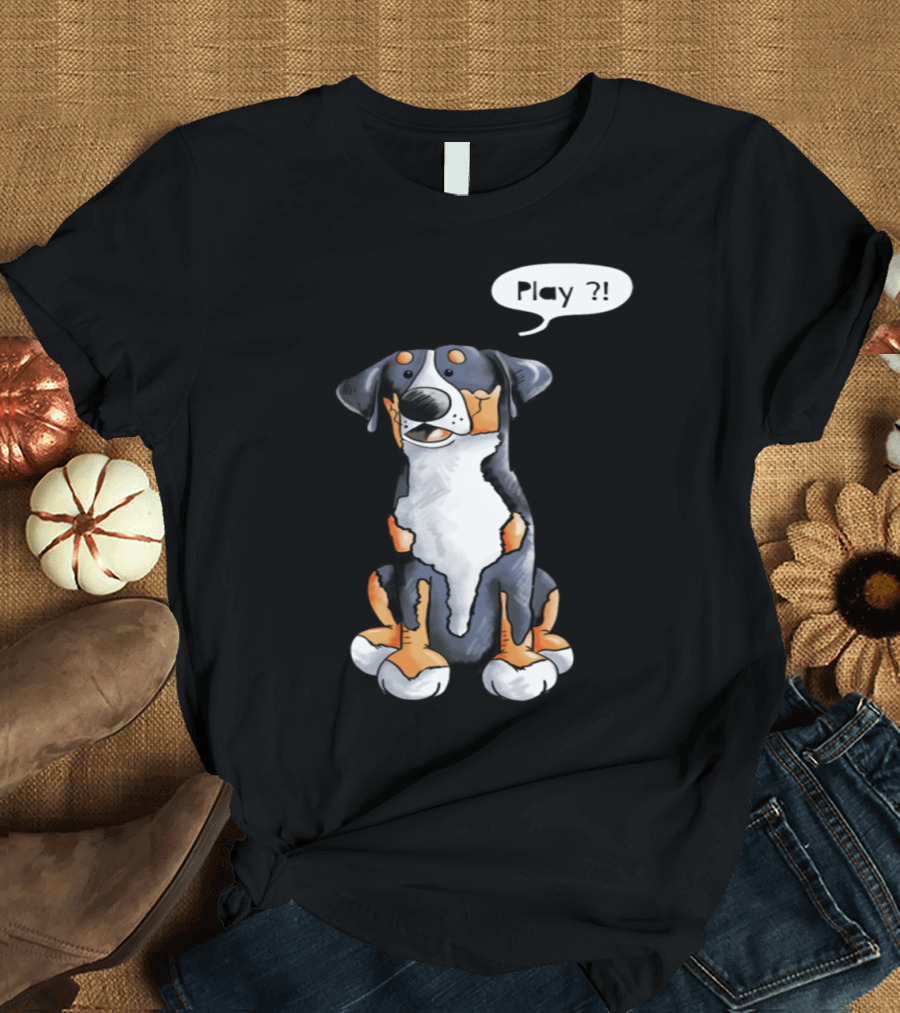 Play Greater Swiss Mountain Dog Playful Expression T-Shirt