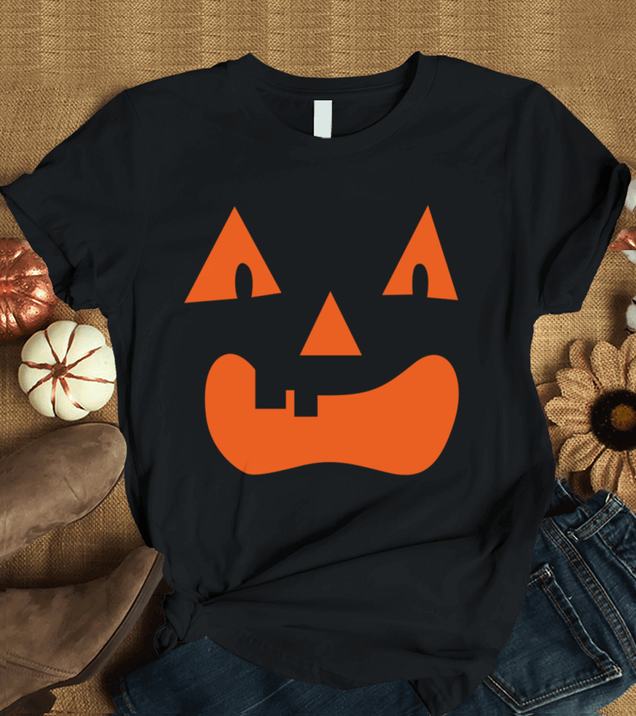 Fun Face Pumpkin Jack O'Lantern Smile T-Shirt