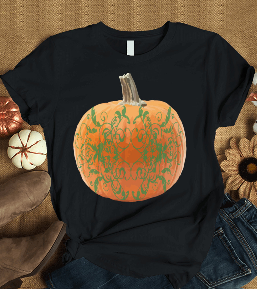 Pumpkin Vines Halloween Botanical T-Shirt