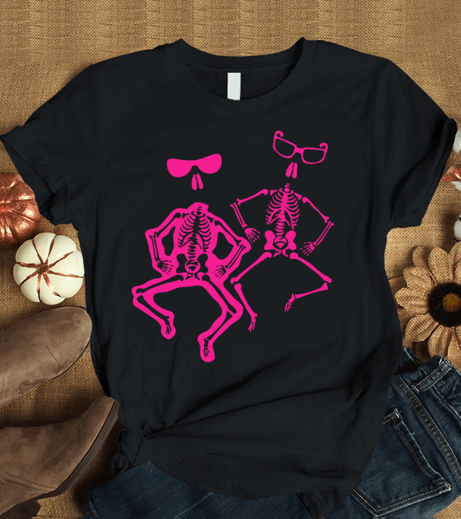 Halloween Skeletons with Sunglasses T-Shirt