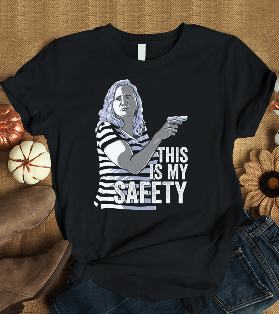 This Is My Safety Women's Striped Gun T-Shirt