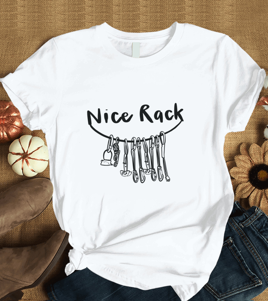 Nice Rack Climbing Gear Trad Rack T-Shirt