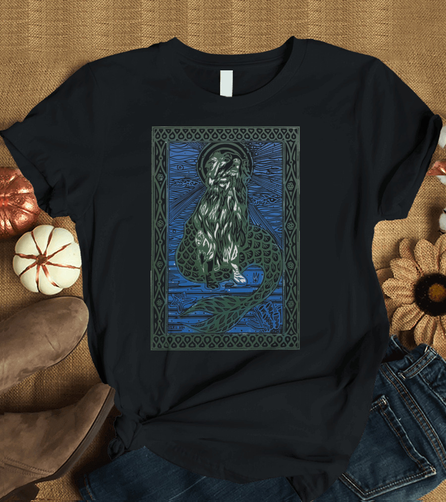 Australian Shepherd MerDog Mystical Ocean Creature T-Shirt