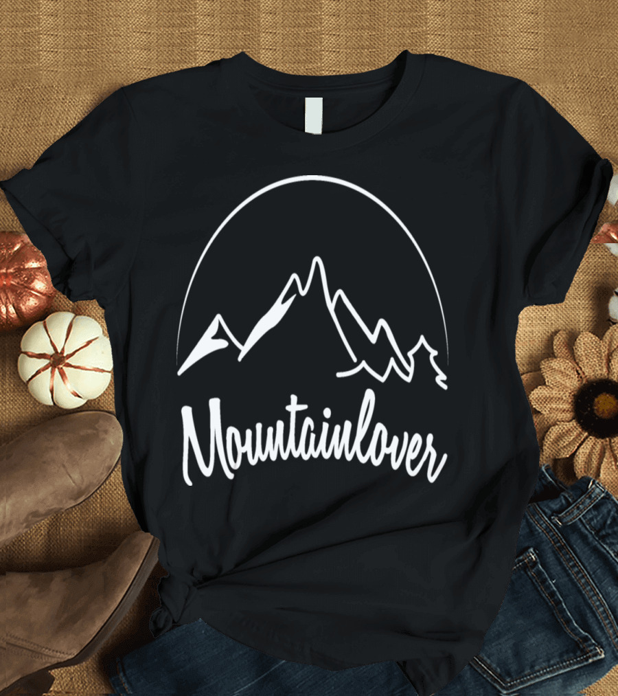 Mountainlover Alps Enthusiast Scenic Outline T-Shirt