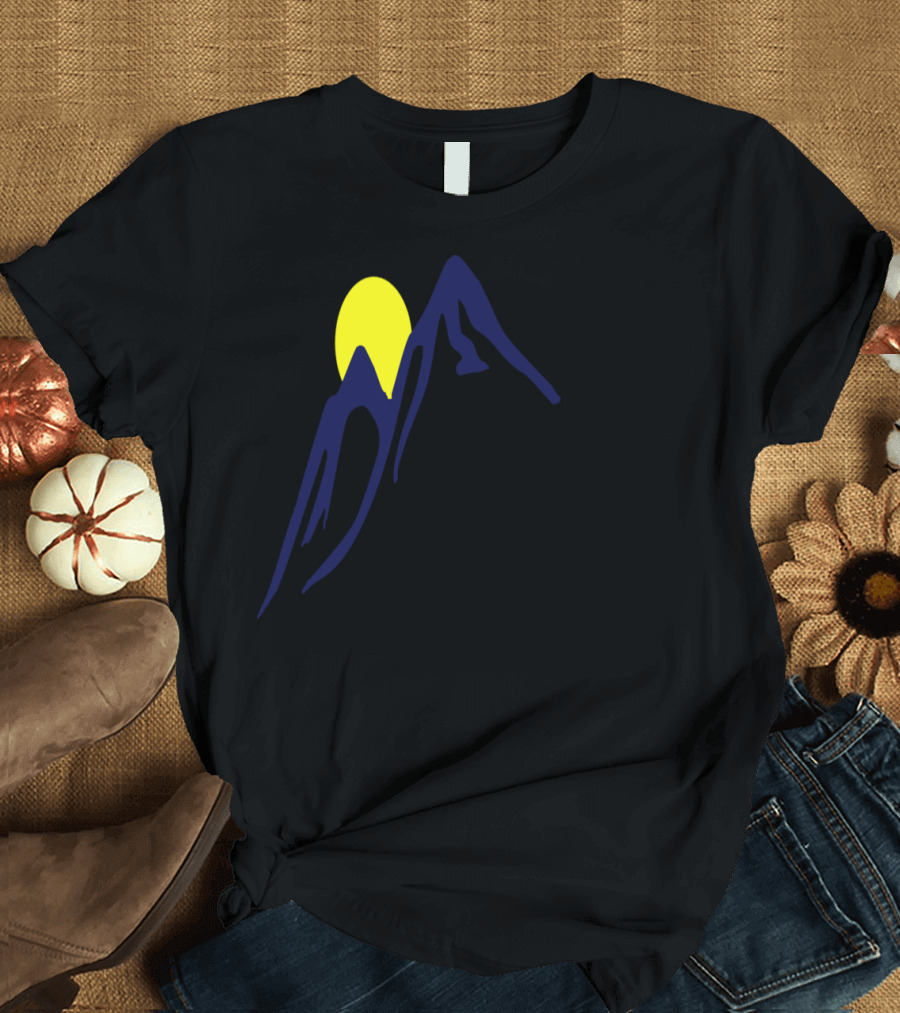 Mountain Biking Adventure with Sunlit Peaks T-Shirt