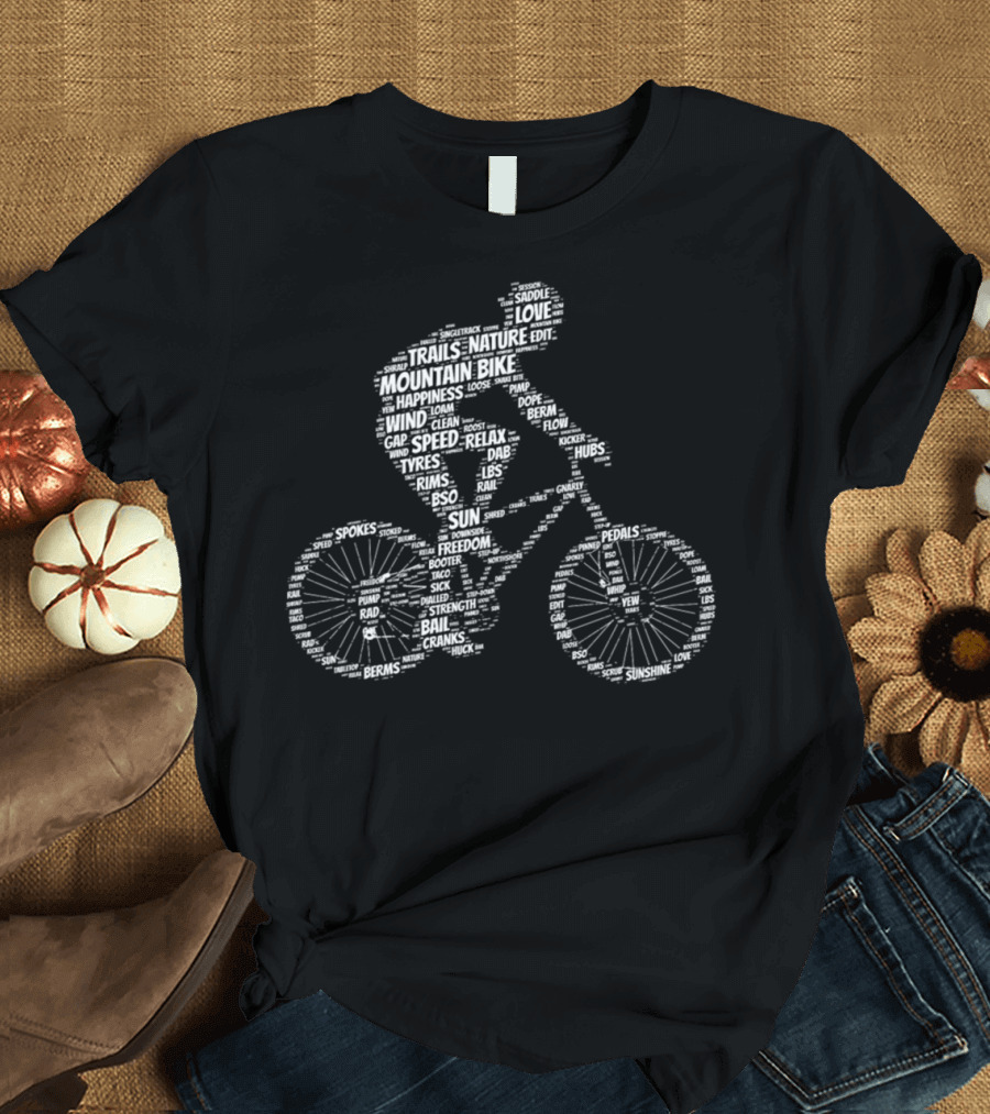 Mountain Bike Trails Nature Happiness Speed Adventure Freedom T-Shirt