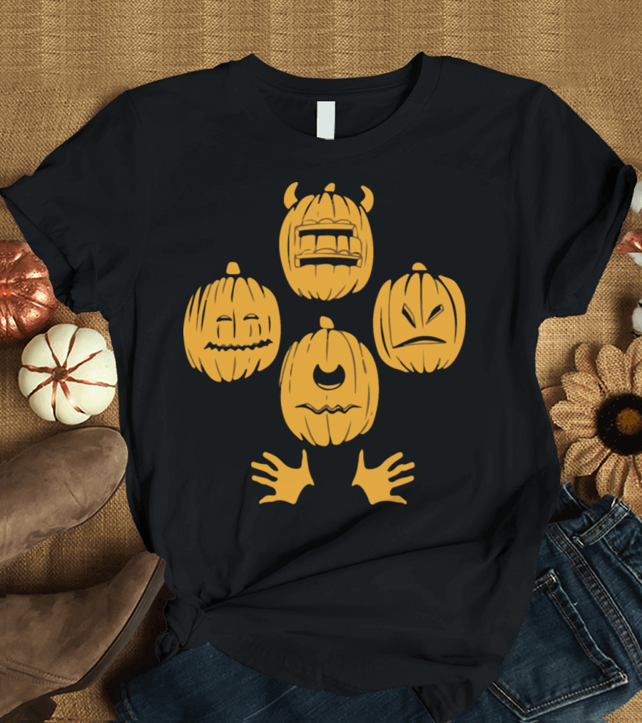 Pumpkin Smashsody Halloween Rock Faces Classic T-Shirt