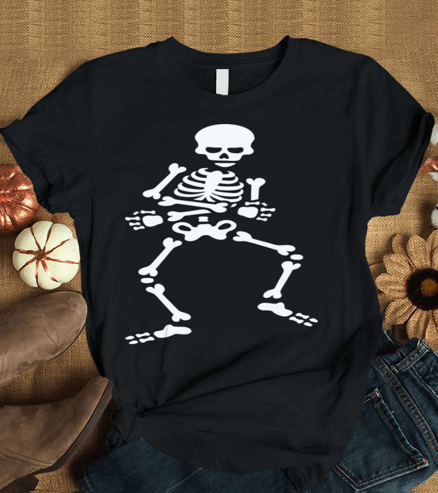 Skibidi Challenge Meme Dancing Skeleton Pose T-Shirt