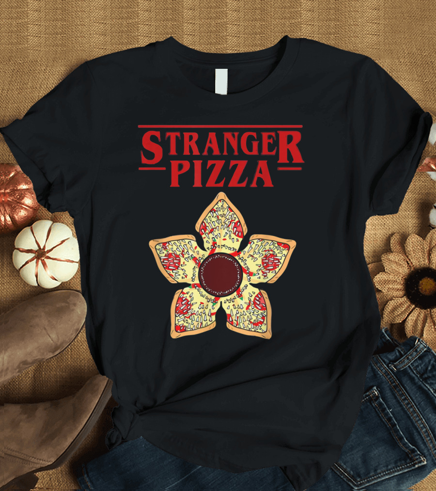 Stranger Pizza Funny Parody Upside Down Monster Slice T-Shirt