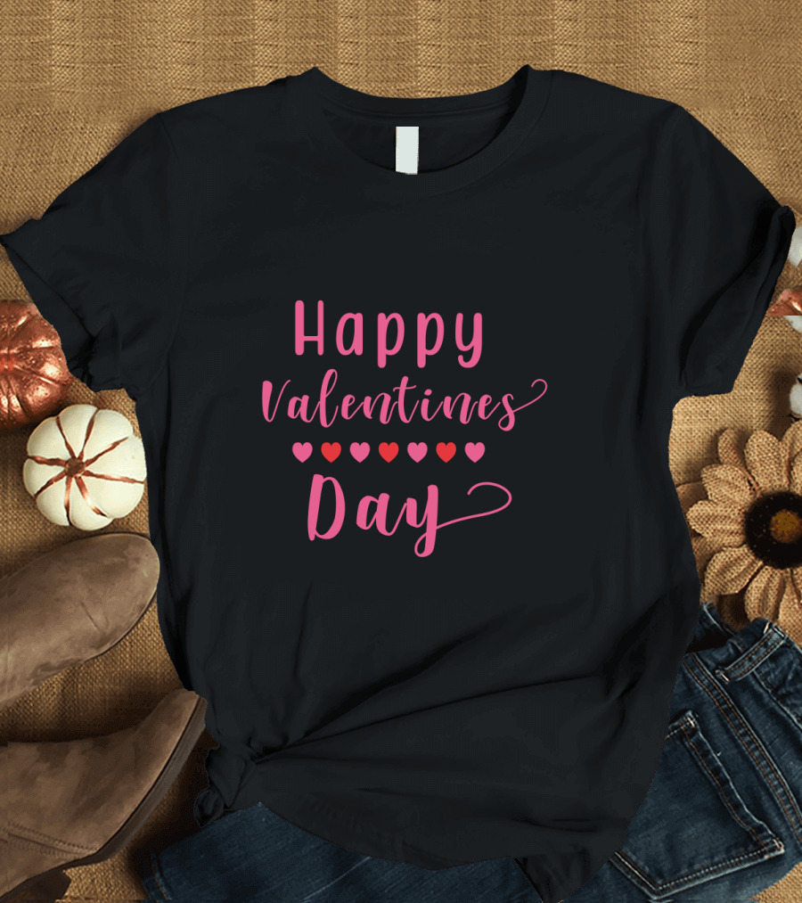 Happy Valentines Day Hearts T-Shirt