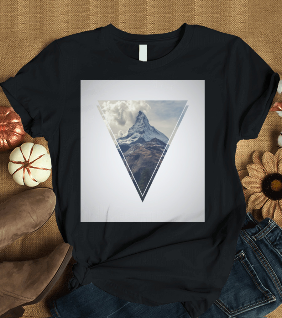 Mountain Lover Matterhorn Peak Inside Geometric Triangle T-Shirt