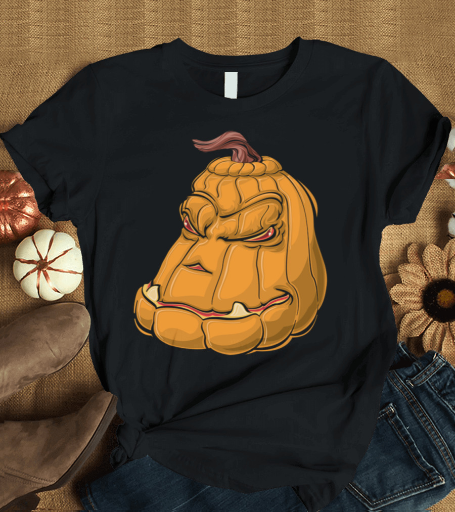 Happy Halloween Scary Pumpkin Face T-Shirt