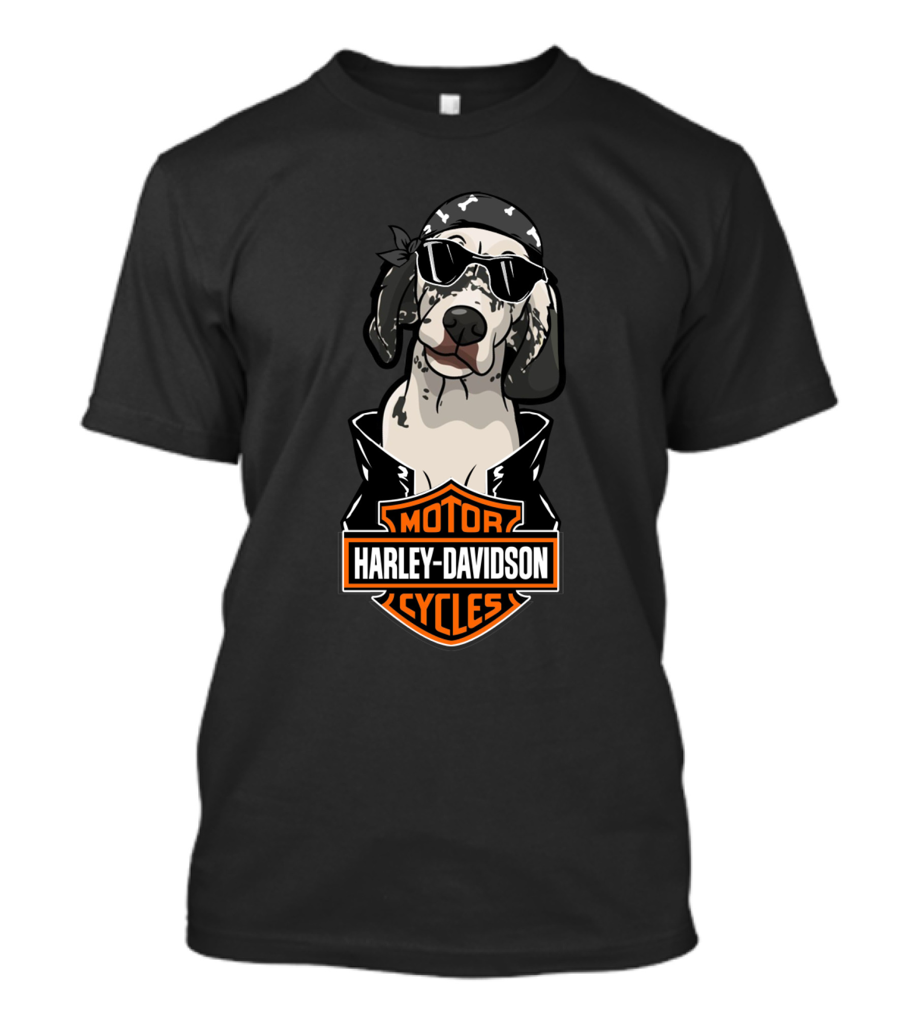 English Setter Harley Davidson Biker Dog T-Shirt