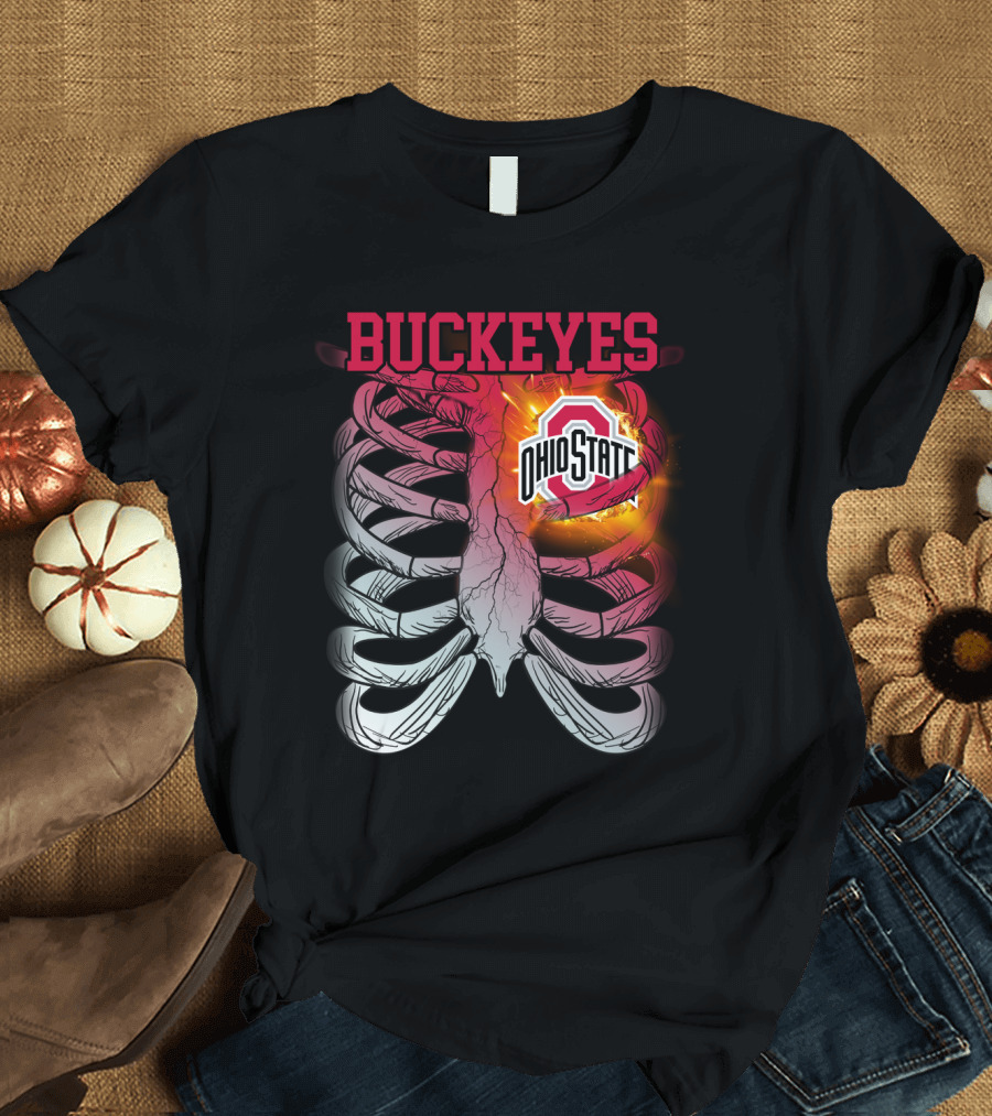 Buckeyes Ohio State Logo Rib Cage T-Shirt