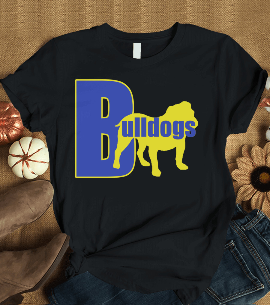 Bulldogs Large Blue B with Yellow T-Shirt