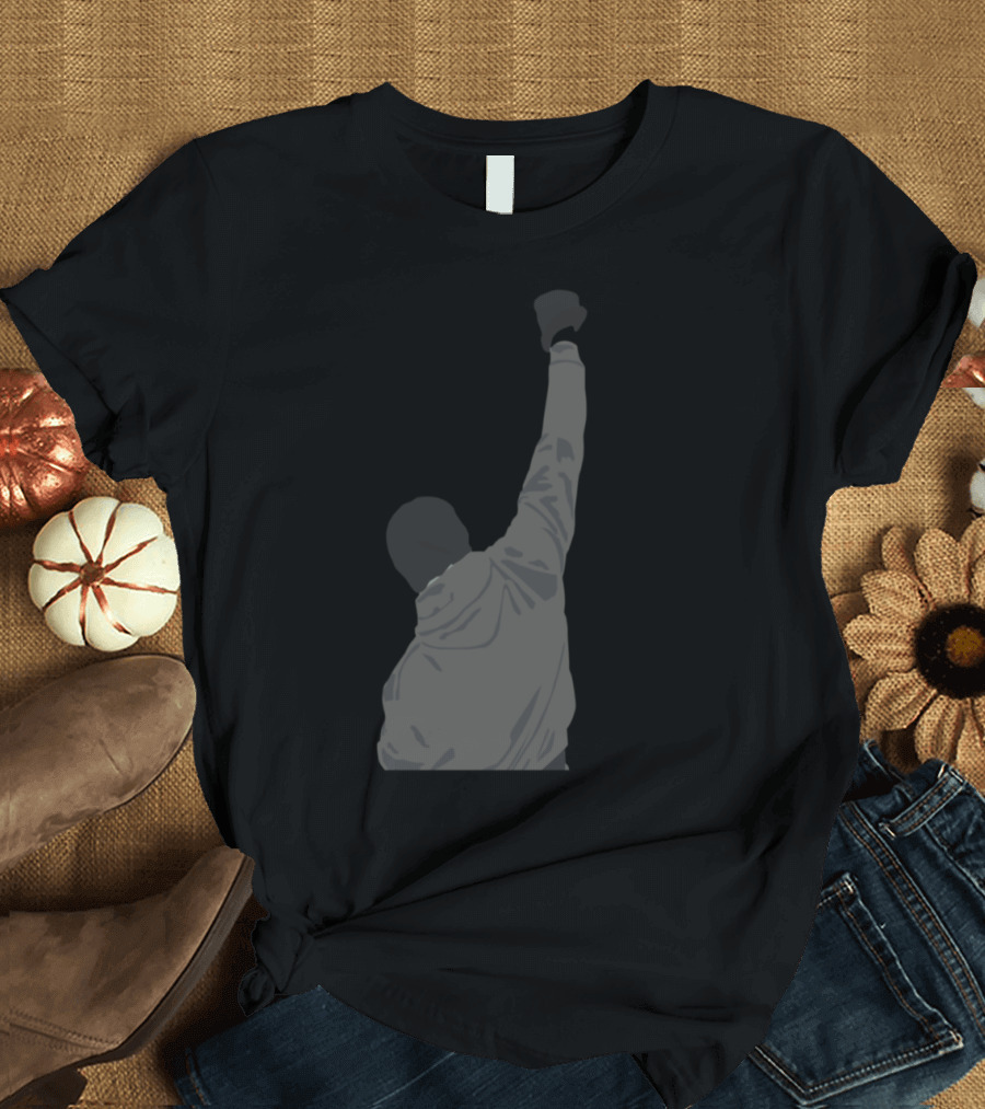 Rocky Balboa Iconic Victory Pose Silhouette Hoodie Fist Raised T-Shirt