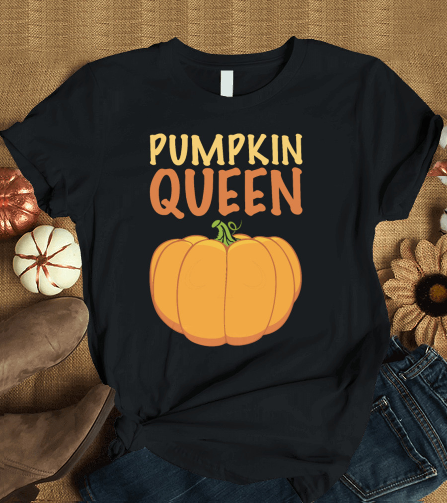 Pumpkin Queen Halloween Costume Pregnancy T-Shirt