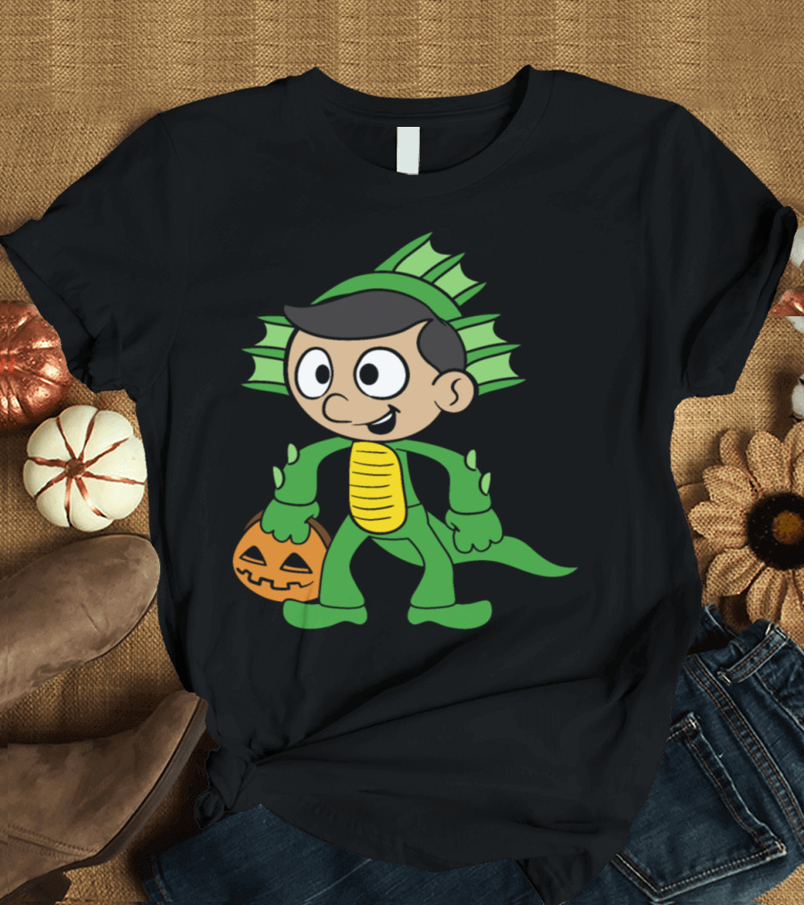 Halloween Costume Trick or Treat Candy Monster with Pumpkin Basket T-Shirt