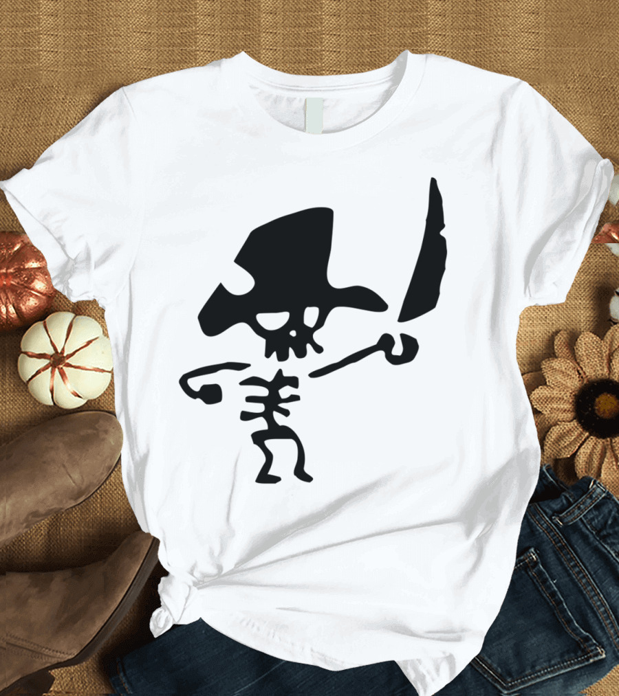 Pirate Skeleton with Hat and Sword T-Shirt