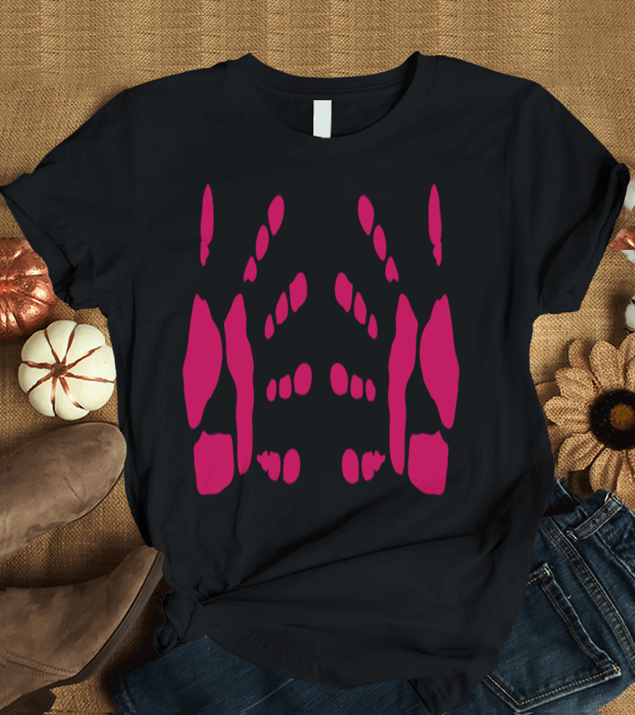 Double Hand Print Symmetrical Handprint T-Shirt