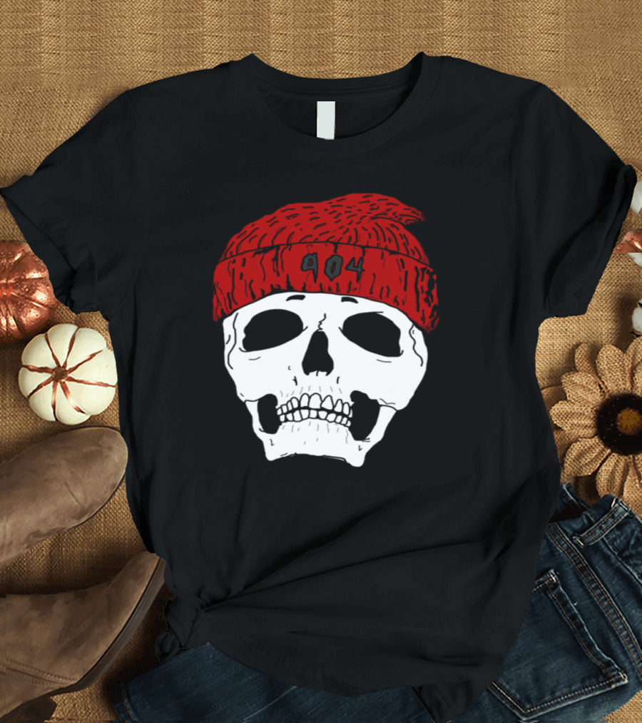 904 Skull Red Beanie T-Shirt