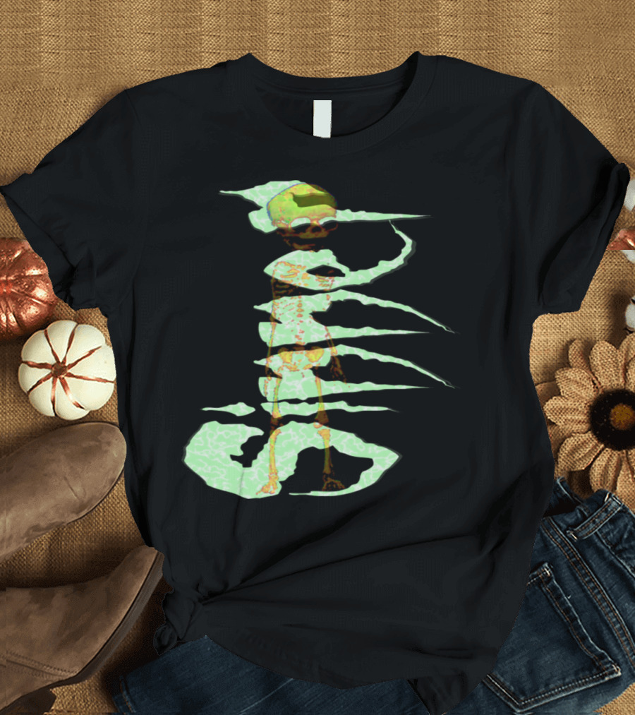Ultimate Sin Abstract Skeleton Swirl T-Shirt