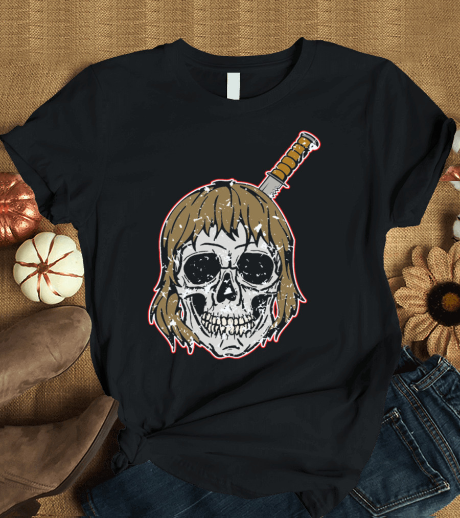 Halloween Skull Knife Head T-Shirt