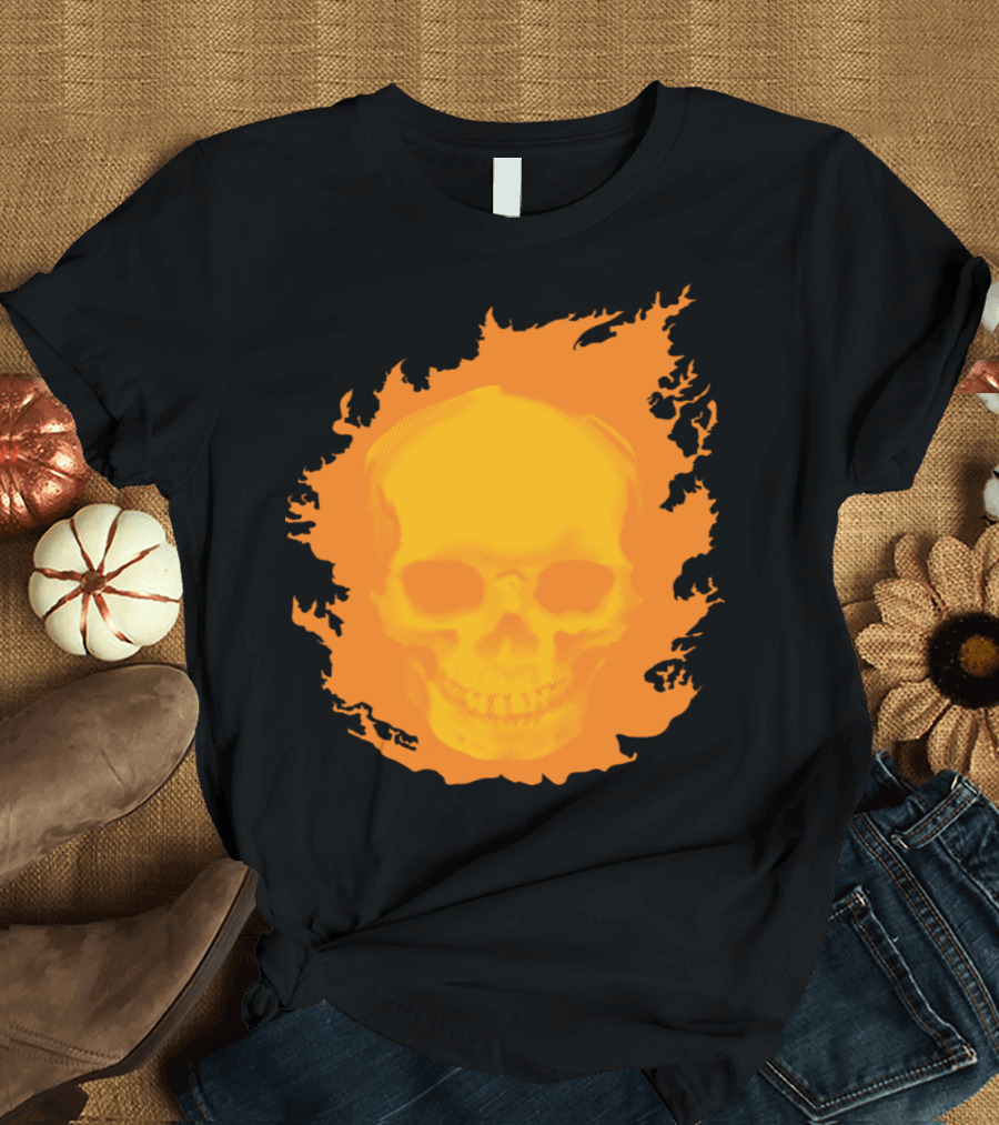 Ghost Rider Flaming Skull T-Shirt