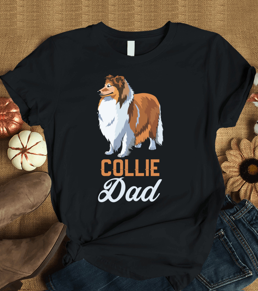 Collie Dad Loving Dog Owner T-Shirt