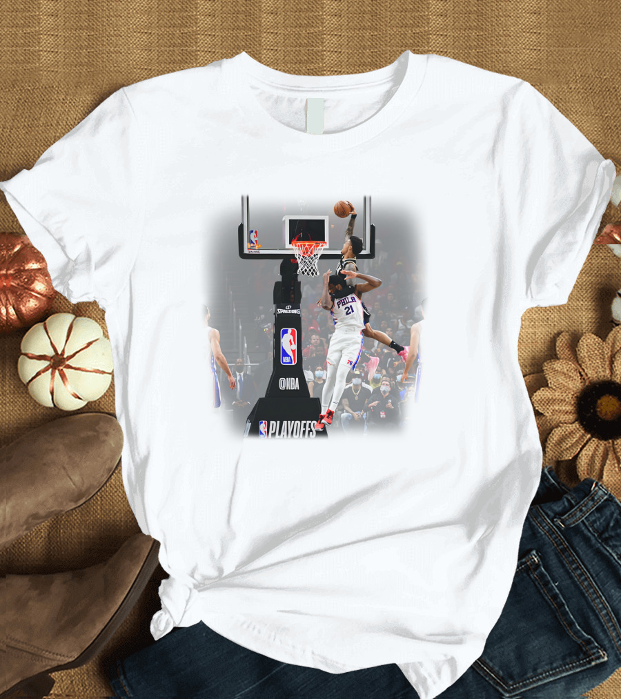 John Collins Dunk On Embiid NBA Playoffs T-Shirt