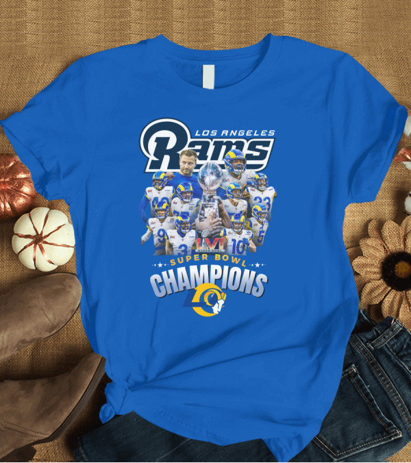 T-Shirt: Los Angeles Rams Super Bowl Champions LVI Trophy Team T-Shirt Los Angeles Rams Super Bowl Champions LVI Trophy Team T-Shirt