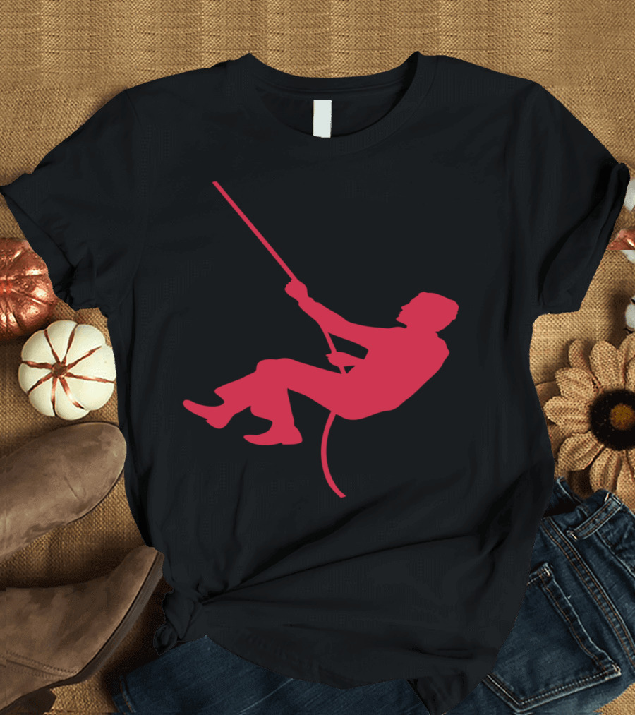 Mountain Clime Ascend: Bold Red Climber T-Shirt