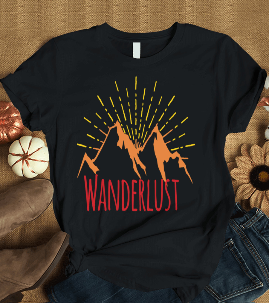 Wanderlust Radiant Mountains with Sunburst T-Shirt