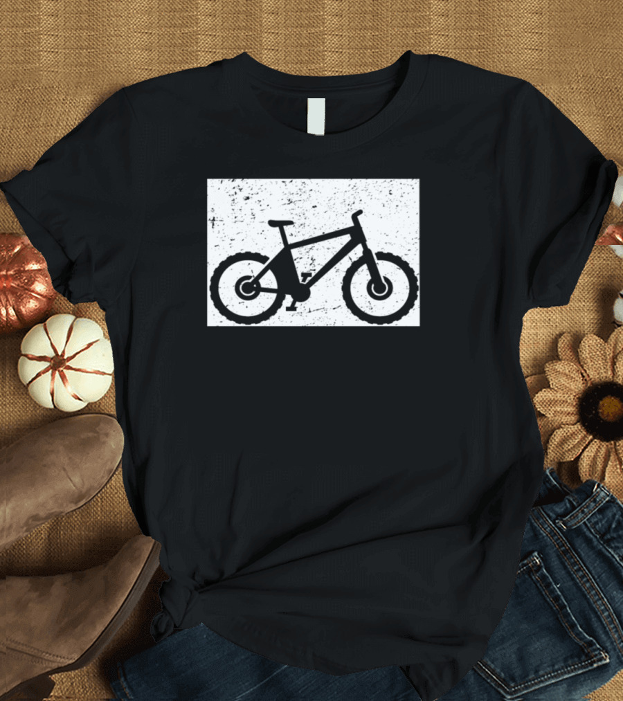 Colorado Mountain Bike Silhouette Grunge T-Shirt