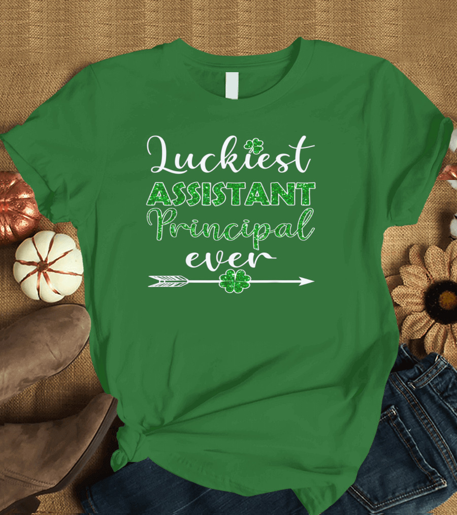 Luckiest Assistant Principal Ever Shamrock Arrow T-Shirt