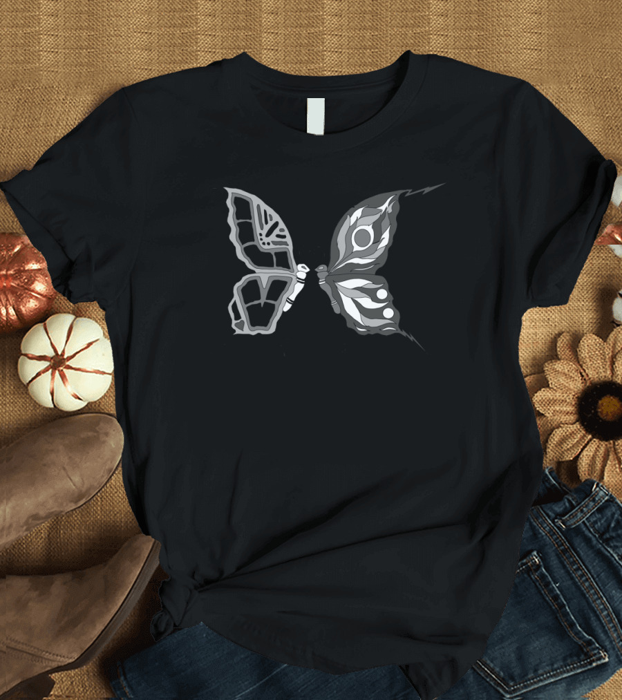 Butterfly Find Love Monochrome T-Shirt