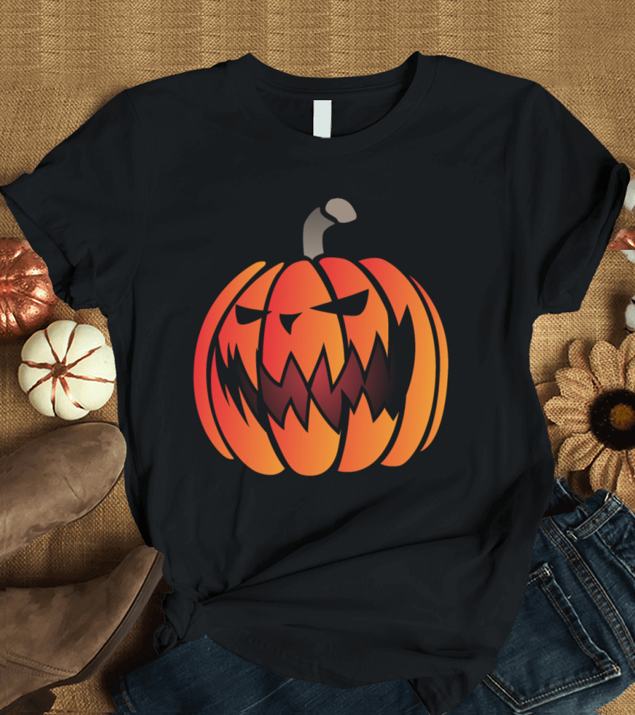 Halloween Scary Pumpkin Cartoon T-Shirt