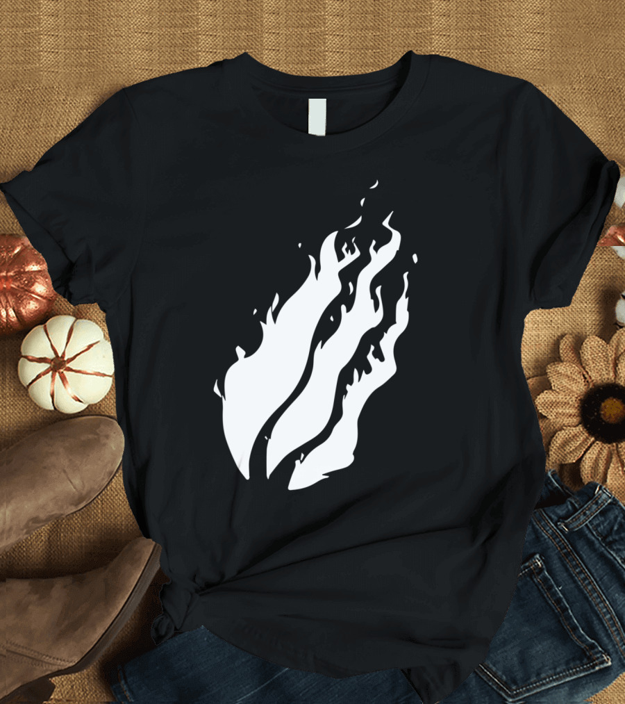 Fire Nation Video Gamer Flaming Soft Rainbow T-Shirt