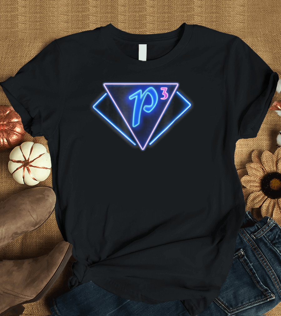 Mens Charmed P3 Night Club Neon Triangle T-Shirt