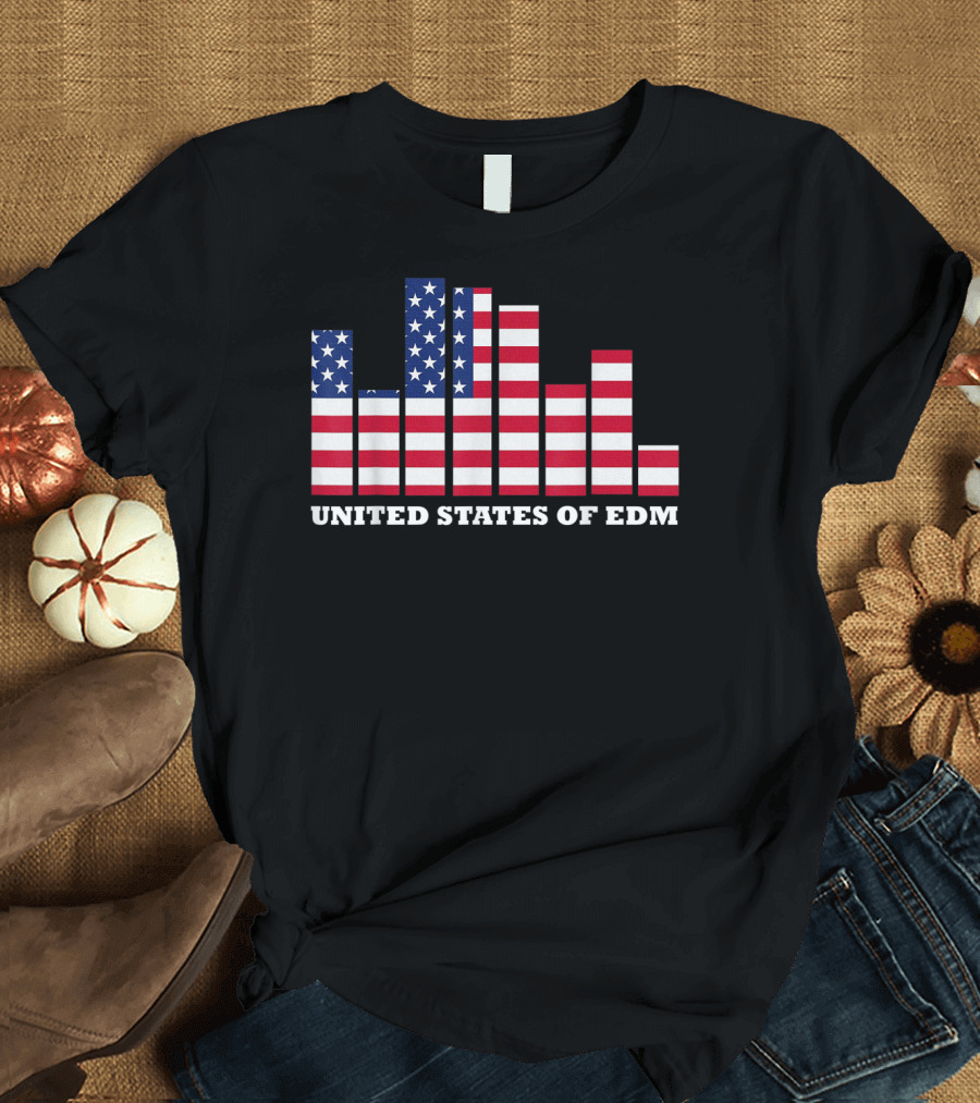 United States of EDM Flag Club Music Festival T-Shirt