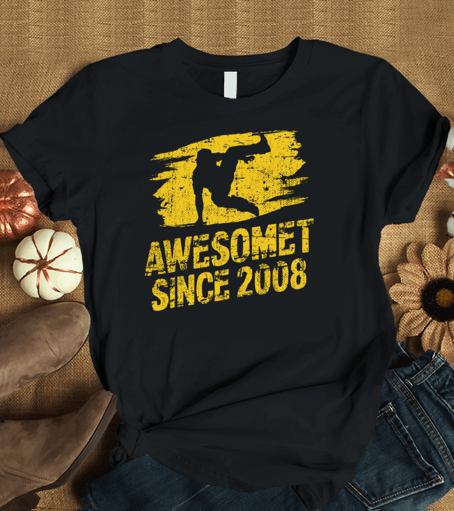 Awesome Since 2008 Parkour Tracer 12 Year Old Birthday T-Shirt