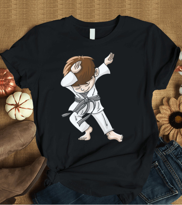 T-Shirt: Cool Dabbing Karate Boy Funny Hiphop Judo Martial Arts T-Shirt Cool Dabbing Karate Boy Funny Hiphop Judo Martial Arts T-Shirt