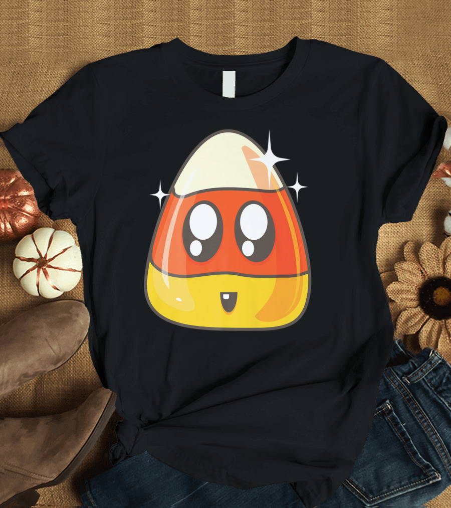 Cute Sparkly Candy Corn Funny USA Candy Lovers T-Shirt