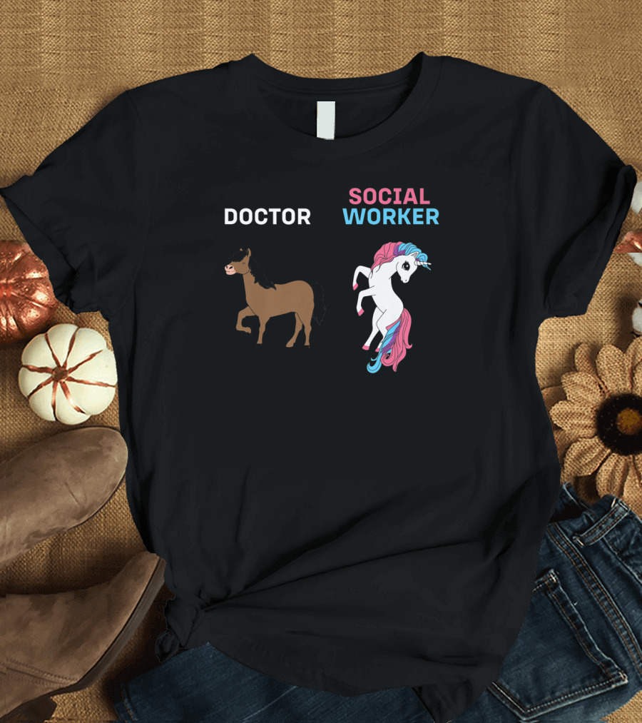 Doctor Social Worker Unicorn Nurse Magical T-Shirt