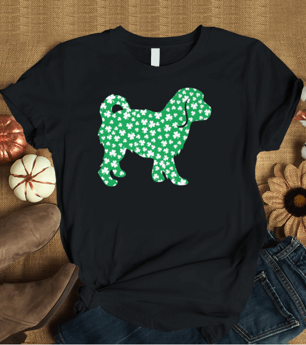 T-Shirt: Cavachon Clover Silhouette for St Patrick Day Pet Lovers T-Shirt Cavachon Clover Silhouette for St Patrick Day Pet Lovers T-Shirt
