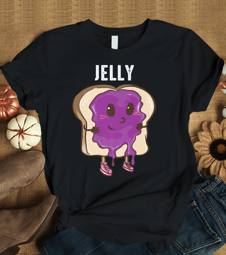 Funny Jelly Cool Fruit Spread Halloween Boys Cartoon Bread Character T-Shirt