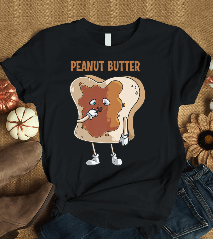 Peanut Butter Sandwich Cartoon Character T-Shirt