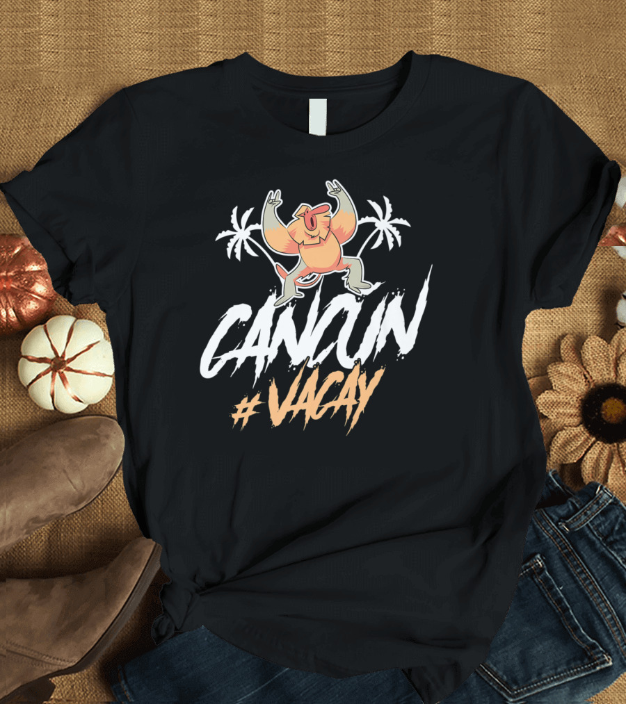 Cancun Vacay Monkey Party Trip Funny Vacation Mexico T-Shirt