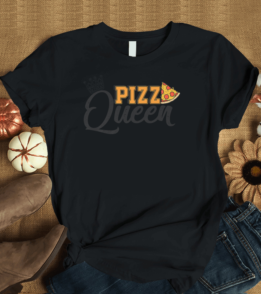 Pizza Queen Funny Pizza Crown Slice T-Shirt