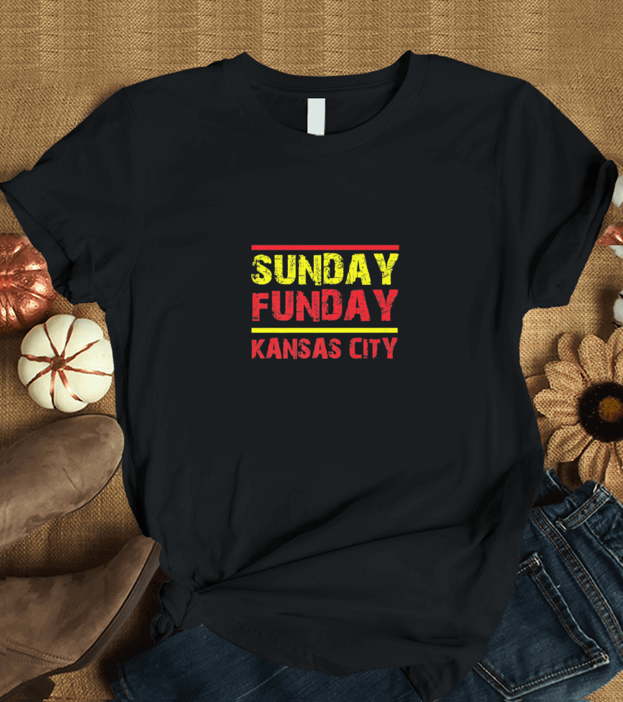 Sunday Funday Kansas City Missouri Football Enthusiast T-Shirt